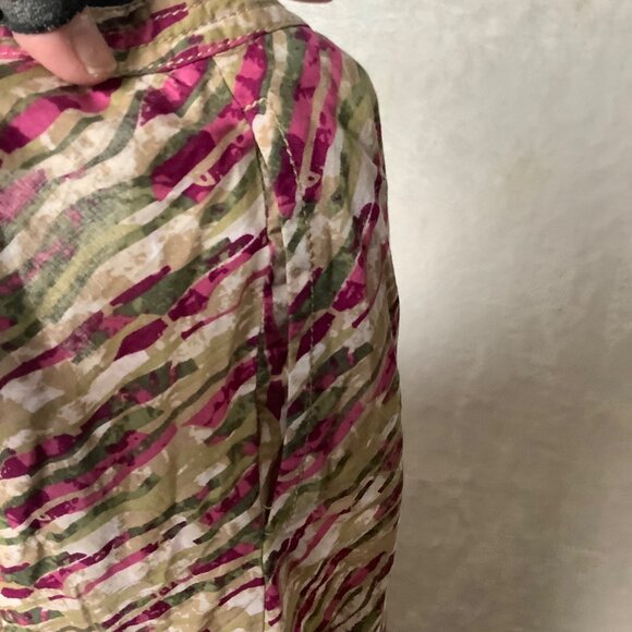 Royal Robbins A-line Skirt Women Size 12 Multicolor 100% Cotton Pockets Side Zip - Picture 9 of 10